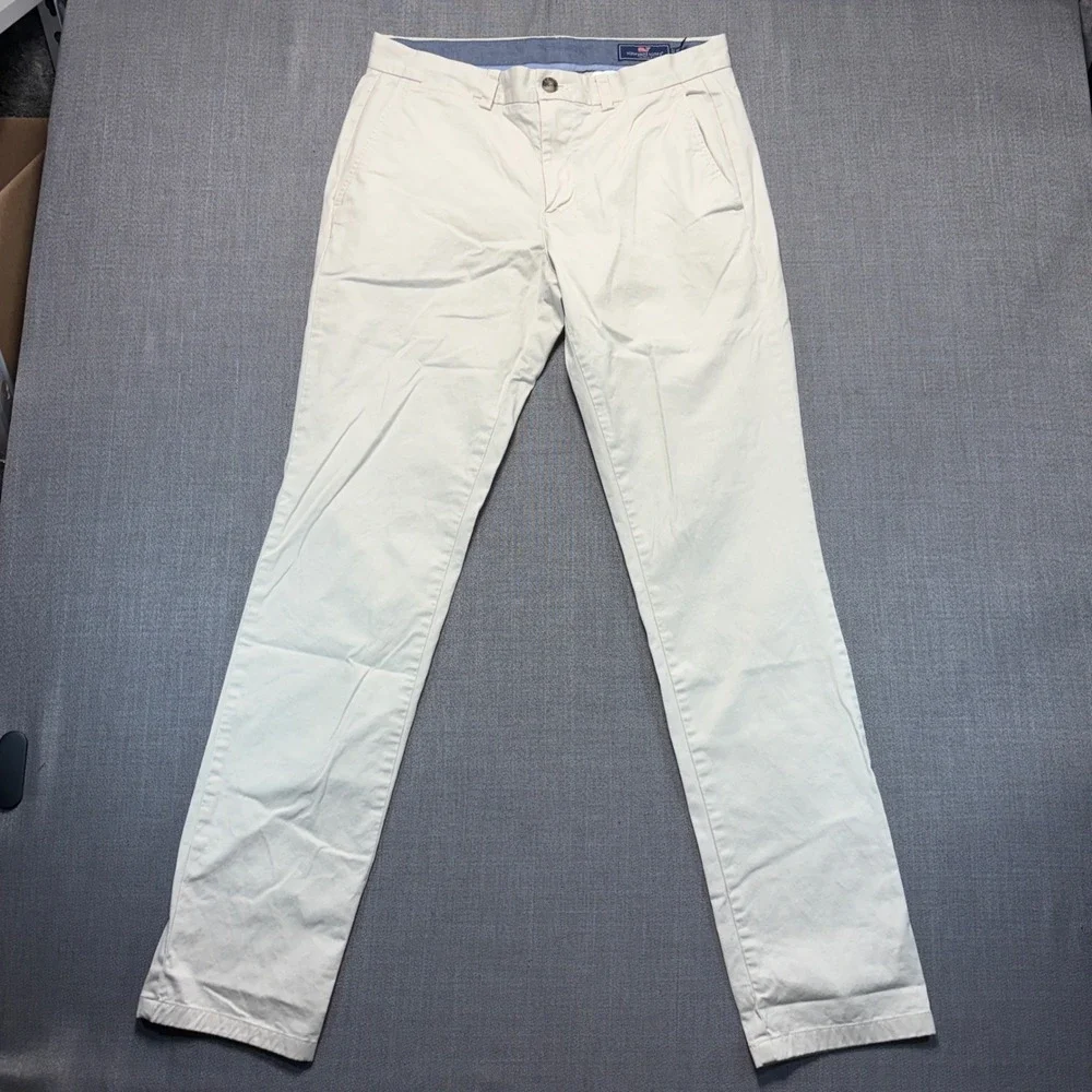Vineyard Vines Breaker Pants Bundle Mens 32x34 Navy Blue Khaki Chino (Lot of 2)